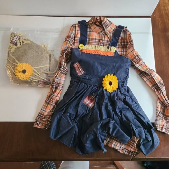 New Spirit Brand Scarecrow Cutie Costume Size Child Small 4-6 - Picture 3 of 6